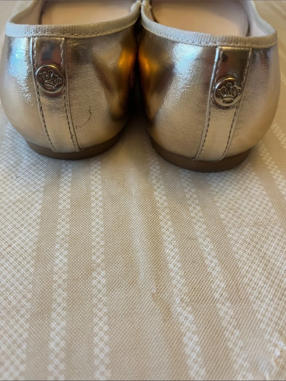 Girls' Gold Glitter Ballet Flats -